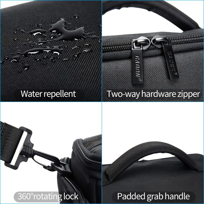 Сумка для камери CADeN, водонепроникна, для Canon, Nikon, Sony (чорна, XL)