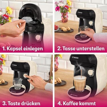 Кавомашина Tassimo Happy TAS1002N від Bosch: понад 70 напоїв, автоматична, для будь-яких чашок, компактна, 1400 Вт, антрацит