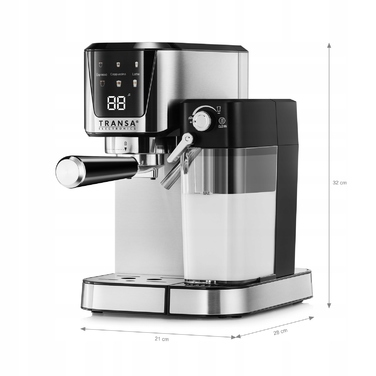 Рістковий кавомашина Transa Electronics 1350 Вт, 20 бар, срібляста