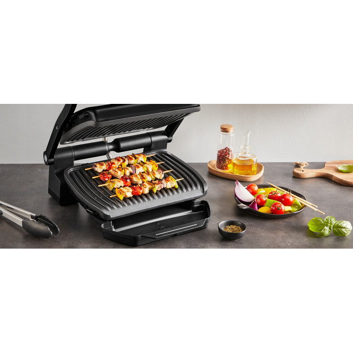 Електричний гриль-опикач Optigrill+ GC717810, 2000 Вт, розкладний, чорний