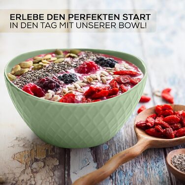 Набір мисок Miamio Palmanova (зелений) – 6 шт. по 800 мл – сучасний дизайн