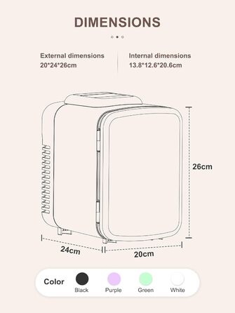 Reemix Mini Fridge - 4L / 6 Can Capacity - Portable Cooler & Warmer