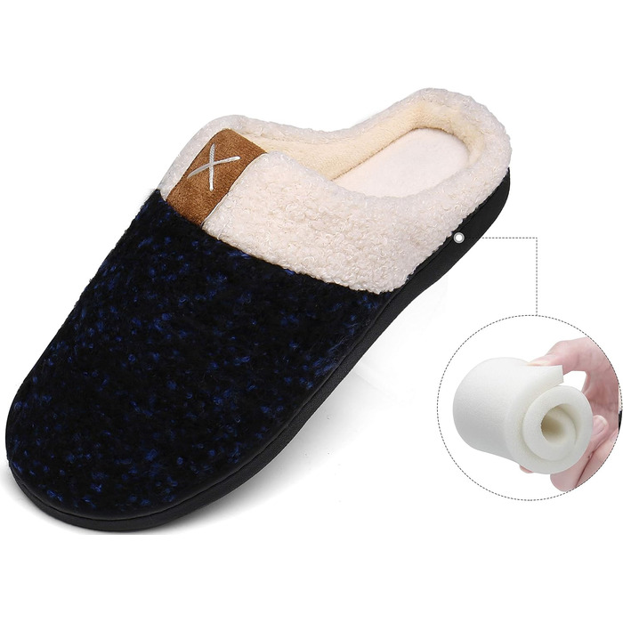 Тапочки зимові Mishansha унісекс, тепли з піною з пам'яті, для дому та вулиці, розмір 36-47, чорний, зелений