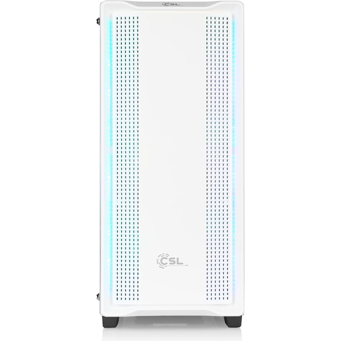 Корпус для ігрового ПК VITRUM PRO - Midi Tower, білий, RGB підсвічування, скло, вентилятори, ATX/mATX/Mini-ITX