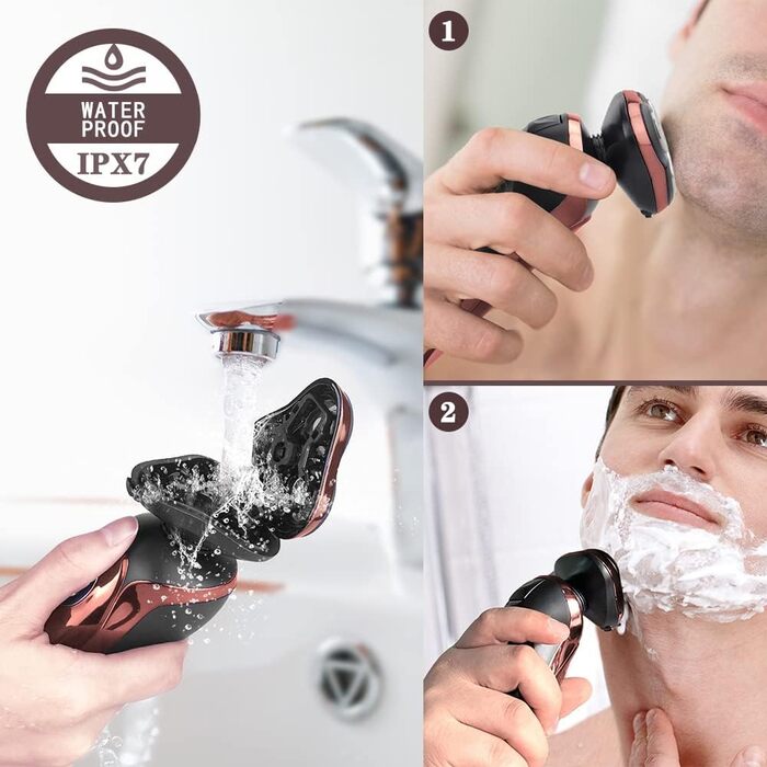 Електричний гострою для чоловіків Amurhey 5-в-1 з тримером, 3 насадки, 99 хв роботи, для сухого та вологого гоління, станція зарядки, подарунок для чоловіків