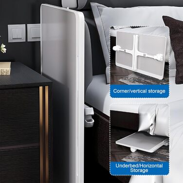 Стіл для ноутбука в ліжко, регульована висота, складаний, 52 x 30 см (сірий)