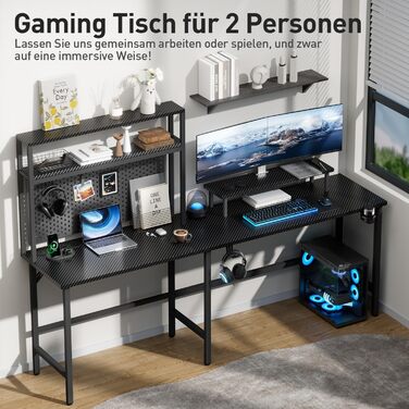 Ігровий стіл кутовий 150x100 см з 3 розетками та 2 USB, зворотний, з LED підсвічуванням, з ящиками та підставкою для монітора. Стіл для геймінгу, офісу, дому. (150 x 100 см, карбон)