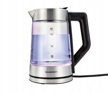 Електричний чайник SilverCrest SWGD 3000 A2, 3000 Вт, 1,7 л, сріблястий/сірий