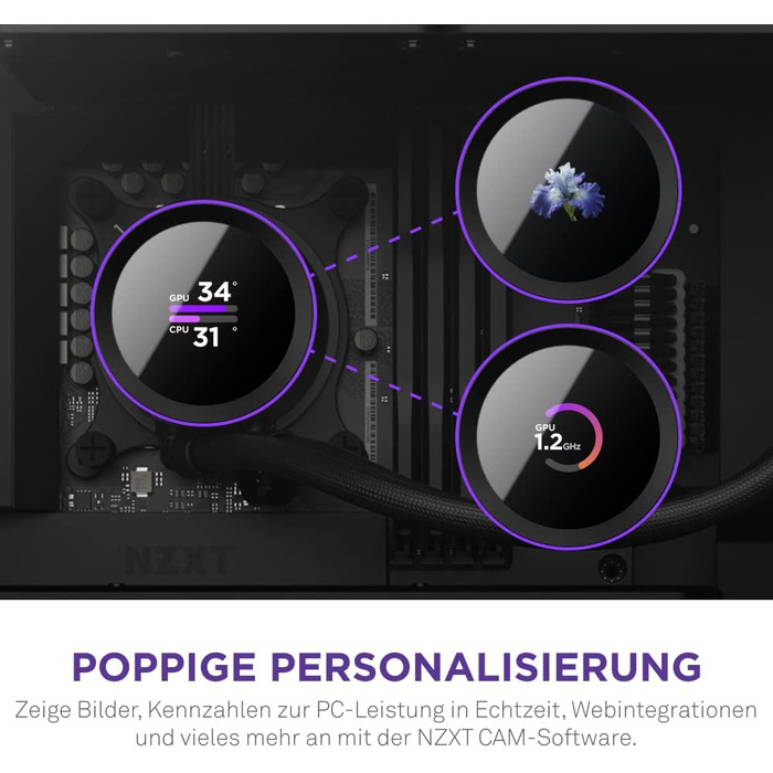 NZXT Kraken 2023: Рідинний кулер для ЦП AIO 280мм з LCD-дисплеєм - Чорний