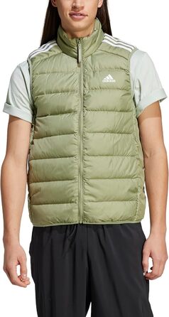 Жилет Adidas Essentias 3-Stripes Down Vest для чоловіків, колір: темно-зелений (S)