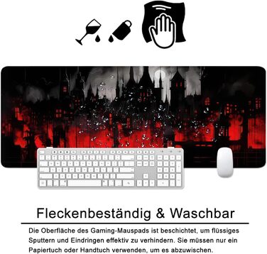 Килимок для миші Octopus Violett 80x30 см - великий килимок для комп'ютера, ігровий килимок для клавіатури та миші