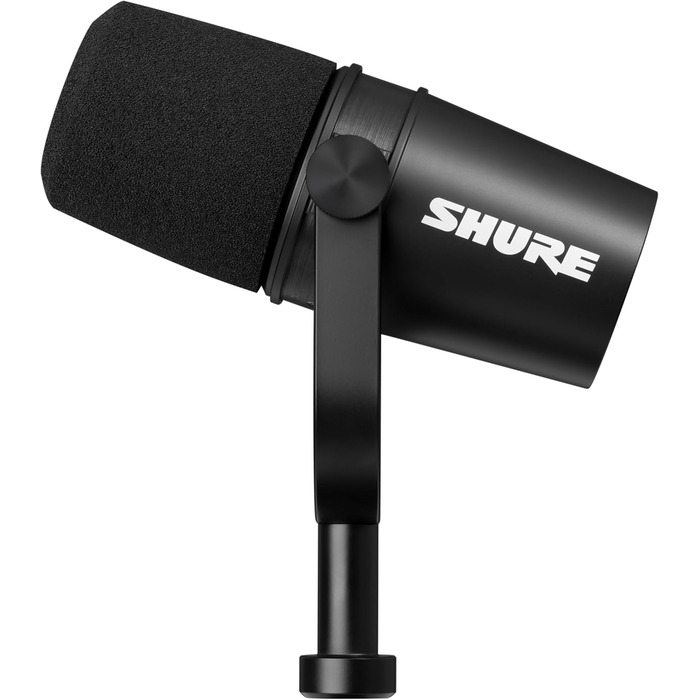Мікрофон Shure MV7X XLR – Динамічний мікрофон для подкастів та вокалу, з технологією ізоляції звуку, чорний
