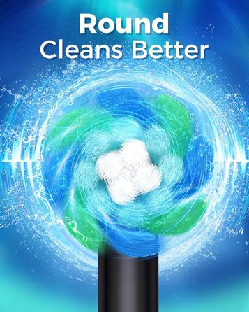 Електрична зубна щітка Rotierende для дорослих з 8 насадками, 4 режимами чищення, акумулятором на 60 днів та Smart-таймером на 2 хвилини - професійна електрична зубна щітка (чорна)