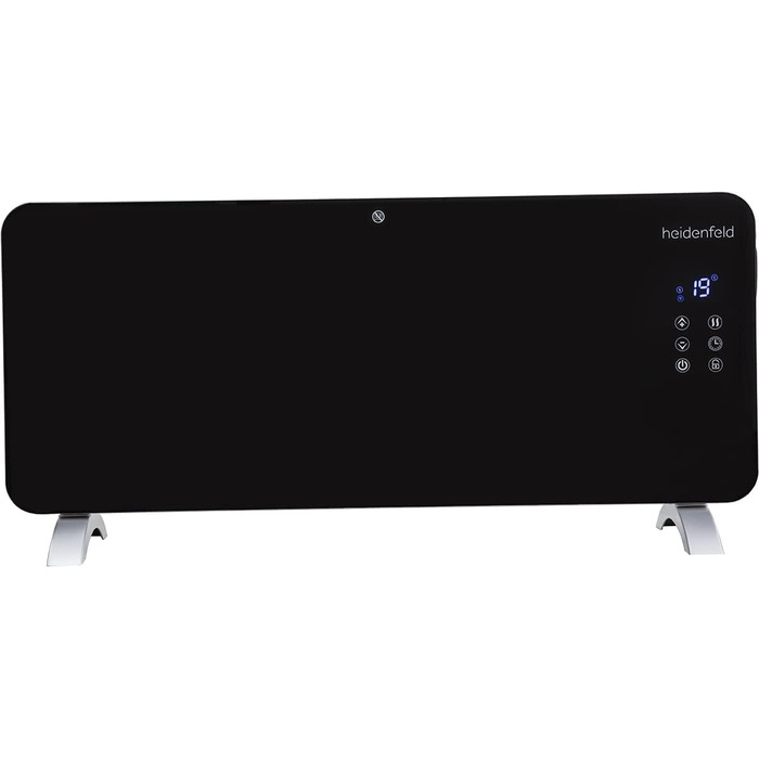 Конвектор опалення Heidenfeld GK200: скляний нагрівач 2000 Вт, гарантія 3 роки, до 40 м²