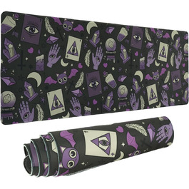 Мат для миші Sakura XL чорний з квітами сакури, 31.5 x 11.8 дюймів