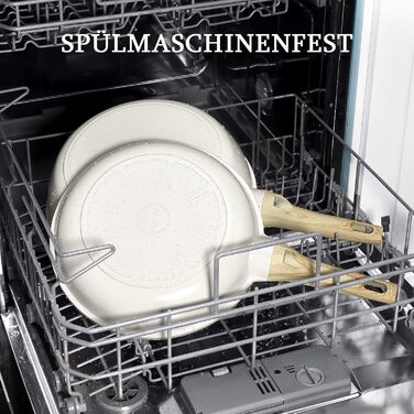 Гіпп Сковорода керамічна 24 см з антипригарним покриттям, для всіх типів плит, без PFOA/PFOS, біла