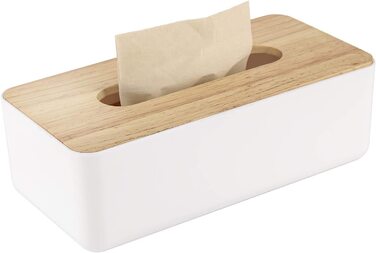 Wooden Cosmetic Tissue Box, 26x13x11cm Tissue Dispenser, Practical Tissue Box, Rectangular Tissue Box for Standard Tissues