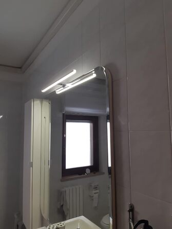 Azhien LED Mirror Light Bathroom 10W 820LM Neutral White 4000K, Slim 14mm Width 3in1 Mounting IP44 230V Wall Light Mirror Lamp 600mm, Flicker-Free Bathroom Vanity Mirror Lights (30cm)