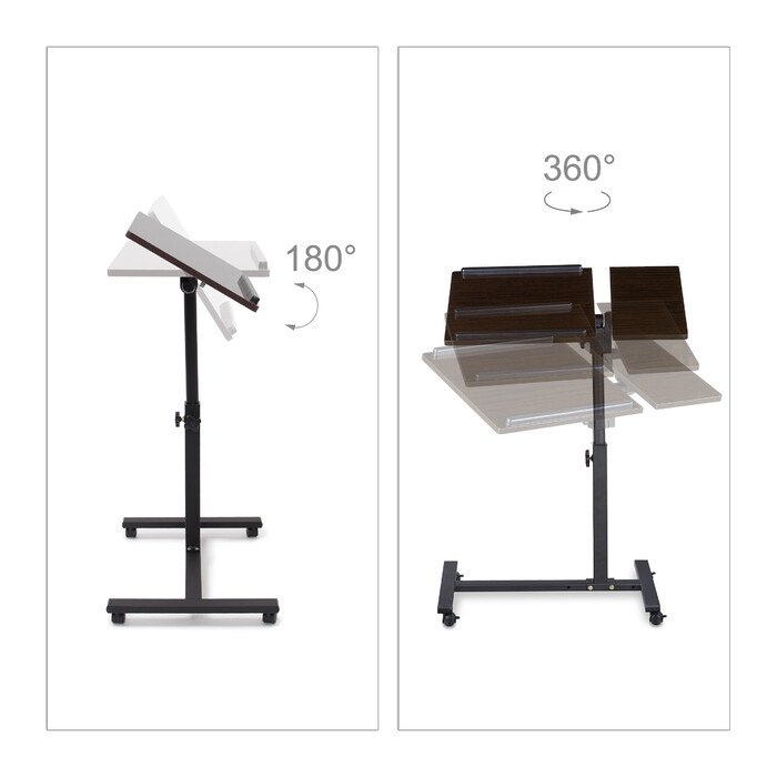 Relaxdays Laptop Table with Adjustable Mouse Pad