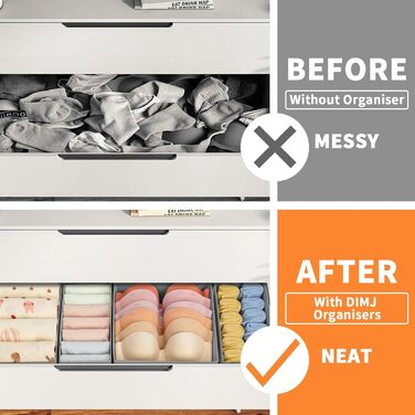 Drawer Organizers - Foldable Underwear Organizer Storage Box Fabric 16 Pieces Closet Organizer for Clothes, Socks (Light Gray)