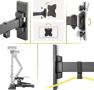 Настінне кріплення для монітора/телевізора RICOO S3911 13-34 дюйми VESA 75x75/100x100 поворотне
