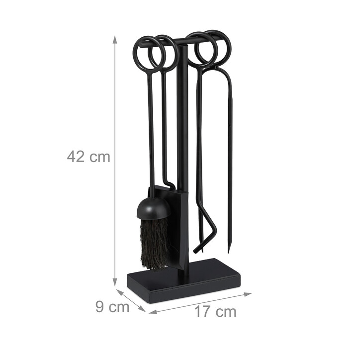 Relaxdays 5-Piece Fireplace Tool Set