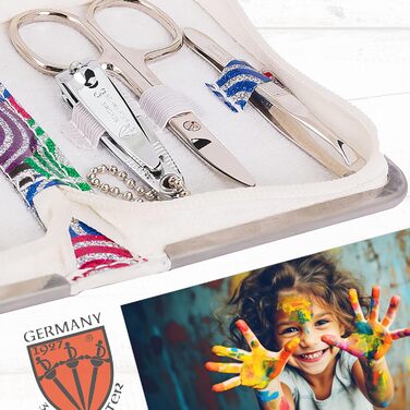 Набір для манікюру DREI SCHWERTER KIDS COLLECTION – 6 предметів для дітей, підлітків, дівчаток та хлопчиків. Якість бренду FARBKREISE