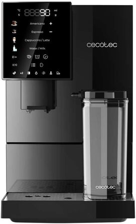 Кавомашина Cecotec Cremmaet Compactccino 1350 Вт, 19 бар, з автоматичним очищенням, вбудованим млином і Thermoblock, чорна