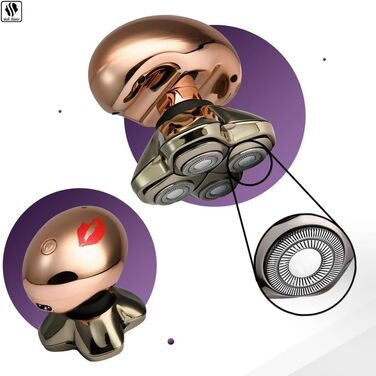 Триммер для тіла та голови Skull Shaver Butterfly Kiss Pro – жіночий електричний триммер, рожеве золото