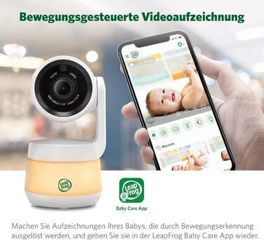 Відеоняня LeapFrog LF2513 без Wi-Fi з IPS екраном 2.8 дюйма, поворотна, з нічним баченням, датчиком температури, радіусом дії 300 метрів та тривалістю роботи батареї 12 годин