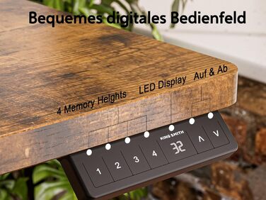 Electric Standing Desk with Drawers - Adjustable Height Desk for Home Office & Business | 120x60cm Rustic Brown