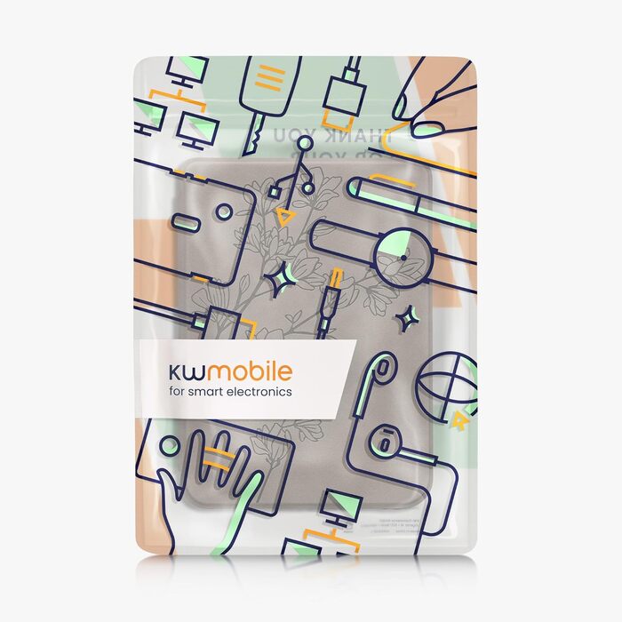 Чохол kwmobile для Kobo Clara BW/Clara Colour/Tolino Shine (5) / Shine Color - чохол з екошкіри, сірий (Magnolien Grau)