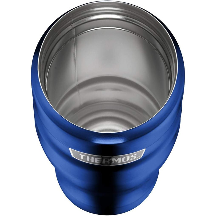 Термокружка туристична Thermos King, нержавіюча сталь, 470 мл, блакитний колір, 8.3 x 8.3 x 20 см
