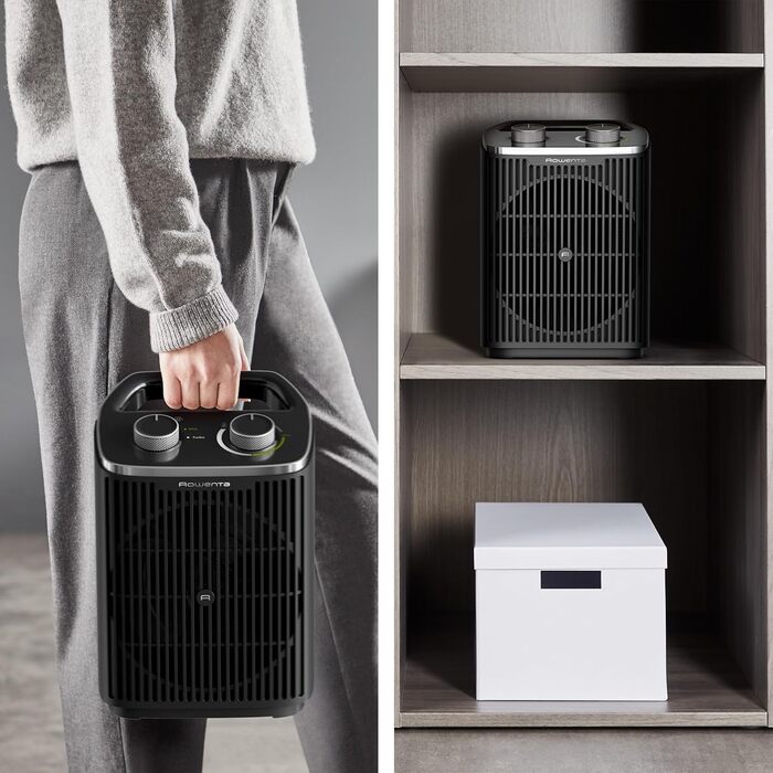 Обігрівач Rowenta Instant Comfort Compact 2000: компактний, з термостатом, 2 режими, 30 м², чорний