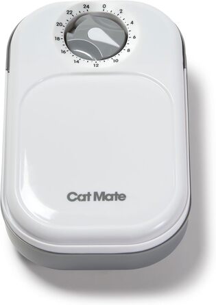 Автоматичний годівниця для котів та маленьких собак Cat Mate C200 з таймером, 2 миски, білий, з акумулятором, до 400г на порцію