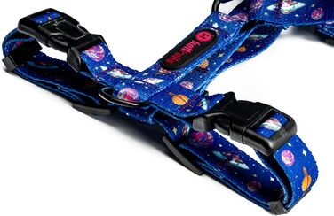 Шлейка для собак середніх порід | Не вбирає вологу | Регульована | З контролем | Легка класична шлейка для собак | Dog Harness - M (Cosmic Bloom, S - виміряйте собаку)