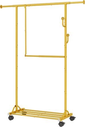 Кледистанд FAVOOOSTY на колесах: мобільний, металевий, регульований, чорно-білий (золотий), 89.50×39.00×161.20 см