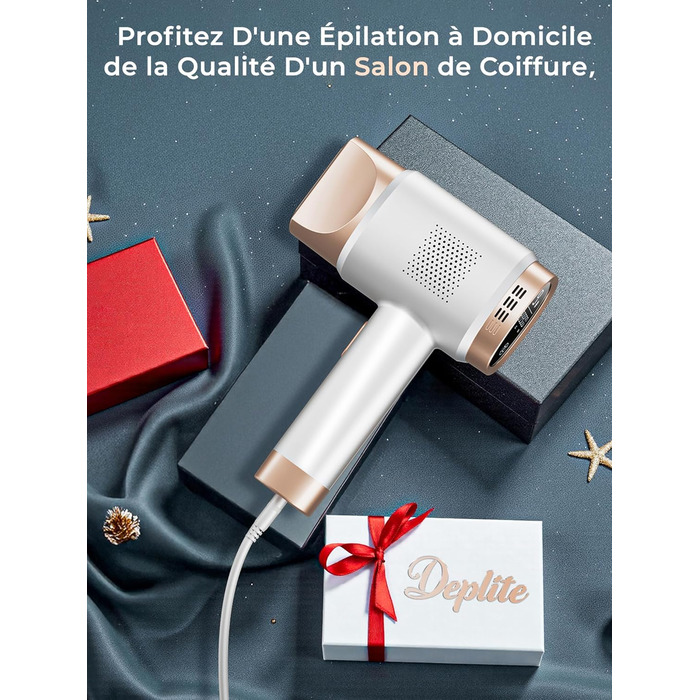 Пристрій для епіляції IPL з охолодженням, 3-в-1 лазерний епілятор, 600-1200NM, 9 рівнів енергії, 21J, для жінок/чоловіків, обличчя, бікіні, тіло