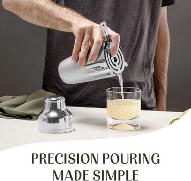 Набір бармена Mixology з підставкою, нержавіюча сталь - професійний інструмент для коктейлів