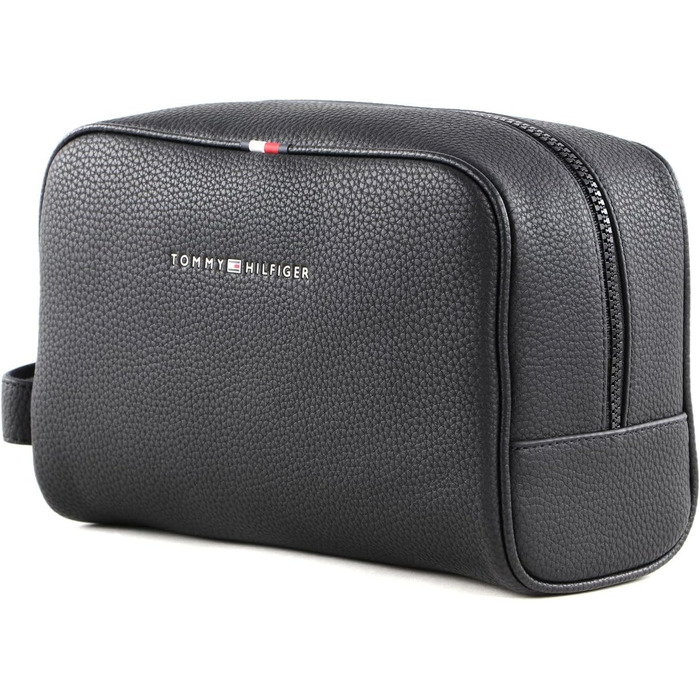 Чоловіча дорожня косметичка Tommy Hilfiger Essential з PU шкіри, чорна