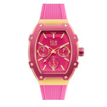 Жіночий кварцовий годинник Ice-Watch Ice Boliday з силіконовим ремінцем (Small, Рожевий)