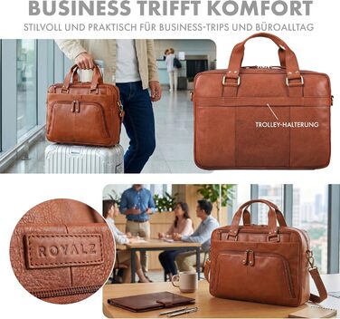 Сумка чоловіча ROYALZ Chicago Leder через плече для ноутбука 15.6