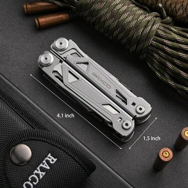 Мультитул RAXCO 15-в-1: плієнті та інструмент для кемпінгу - ідеальний подарунок для чоловіків, батька, друга