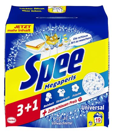 Універсальний пральний порошок Spee Megaperls для білої білизни, 95 циклів прання (5 x 19WL),高效 очищення та свіжість