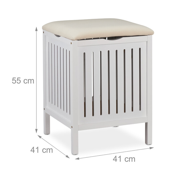 Relaxdays Laundry Basket with Seat