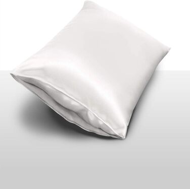 Наволочка inSilk з натурального шовку, біла, 40x80 см, 100% шовк тутового шовкопряда
