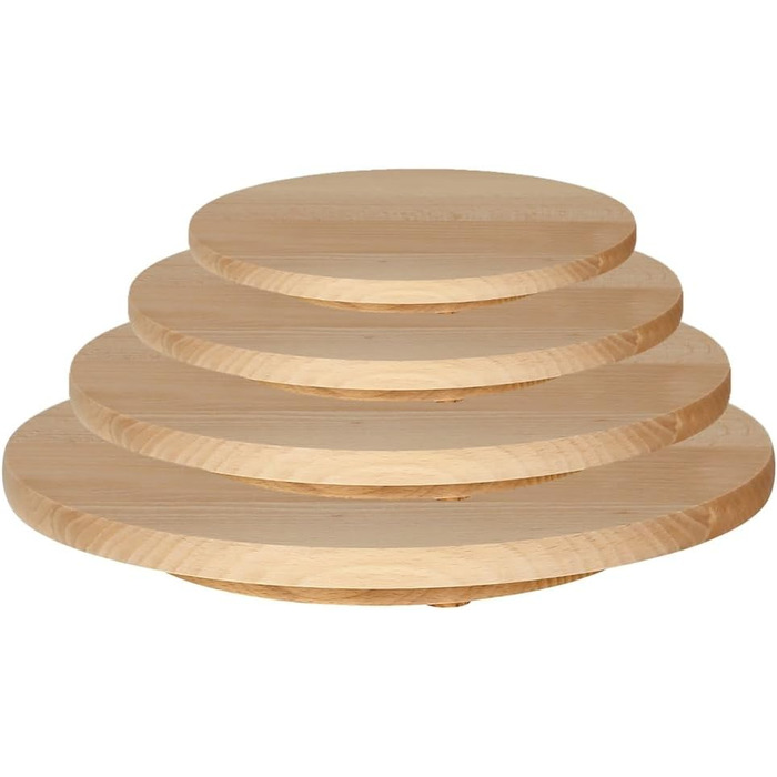 Bütic Wooden Turntable, Lazy Susan, Rotating Cabinet, Serving Tray, Item Size: 45cm Diameter