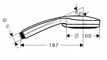 Душова лійка Hansgrohe Croma 100 Vario, 4 функції, хром