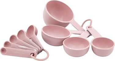KitchenAid Universal Measuring Cup and Spoon Set with Soft Grip for Maximum Control | Hanging Hole and Nesting for Easy Storage | Dishwasher Safe | 9-Piece