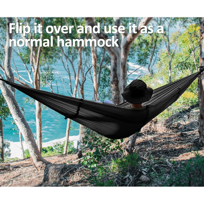 Гамак-москітна сітка NATUREFUN, 300 кг, 275x140 см, чорний
